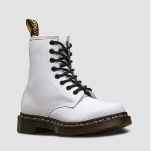 Dr. Martens 1460 Softy T Leather Lace Up Boots White Durable Women's Size 5